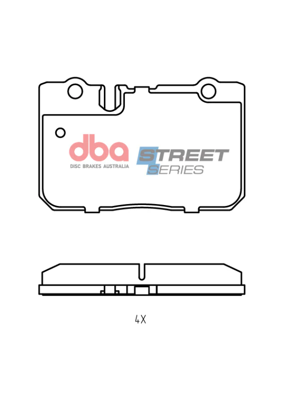 DBA 97-00 Ford F-250 HD (4 Whl ABS) 4WD Front Street Series Brake Pads - Image 4