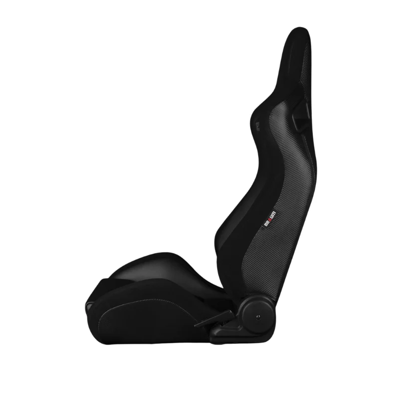 Elite-S Series Sport Seats - Black Leatherette - White Houndstooth (Grey Stitching) - Image 4