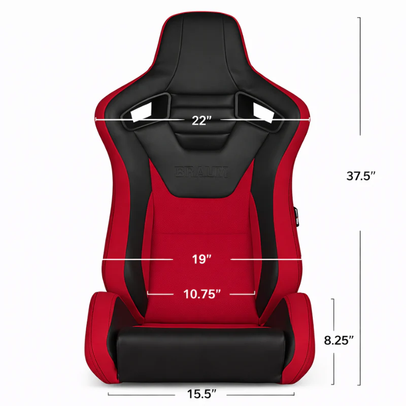 Elite-S Series Sport Seats - Black Leatherette - White Houndstooth (Grey Stitching) - Image 5