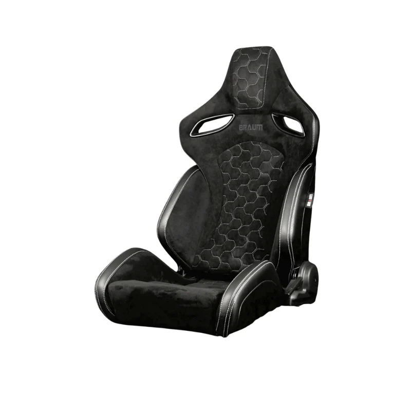 Orue-S Series Sport Seats - Black Leatherette (Honeycomb Alcantara) - Image 10