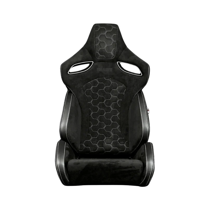 Orue-S Series Sport Seats - Black Leatherette (Honeycomb Alcantara) - Image 11