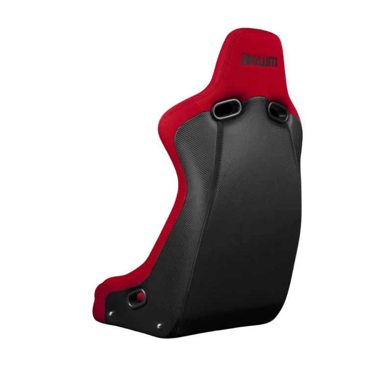 Venom-R Series Fixed Back Bucket Seat - Red Cloth / Carbon Fiber - Image 4